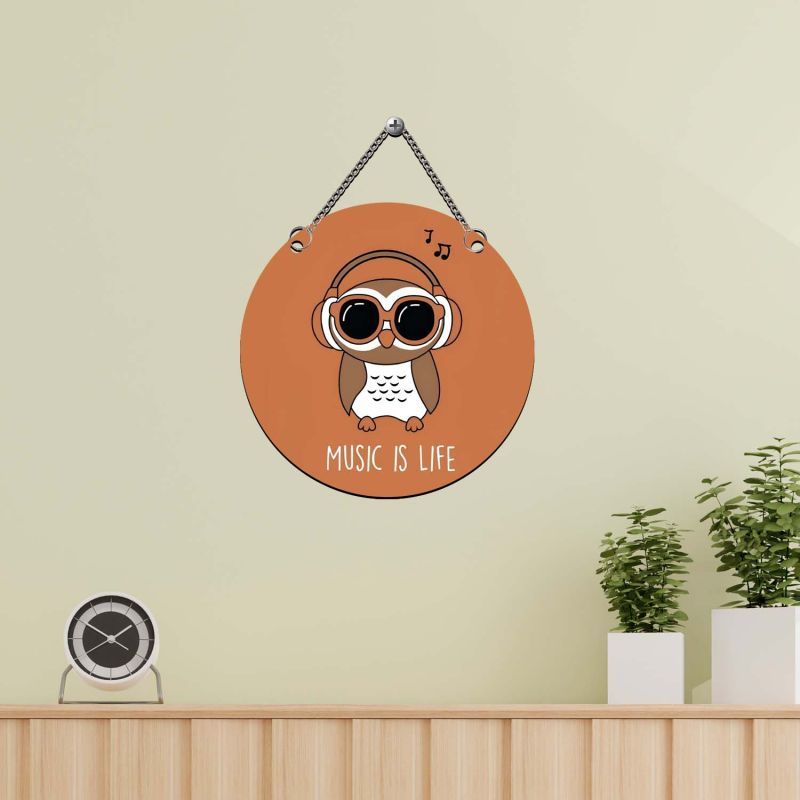 Music is Life Wall Hanging Decoration for Living Room Bedroom Home Decor Office Birthday Gift for Music Lover, Teacher & Musician Wall Art